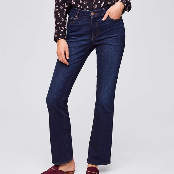 LOFT Denim - LOFT Curvy Bootcut Jeans in Dark Indigo Wash
